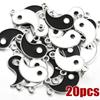 DIY Tai Chi Small Pendant Retro Simple Metal Charms Necklace Bracelet Making Pendants Alloy Jewelry Accessories Ornaments Parts