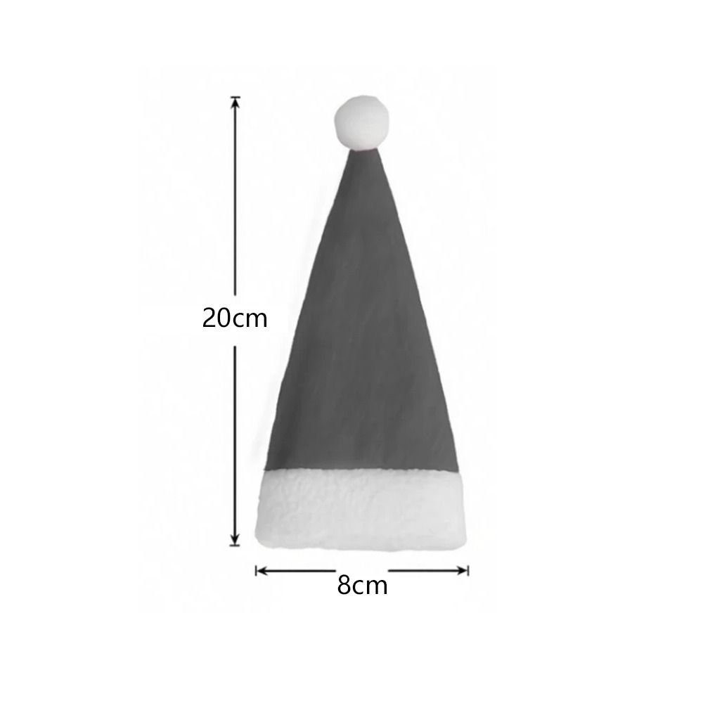 10pcs Non-woven Mini Santa Hat Ornaments Grey Wine Bottle Cover  New Year Festival Gifts