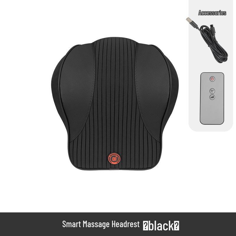 Electric Massage Lumbar Support Pillow - Memory Foam Car Seat Cushion with Remote Control.