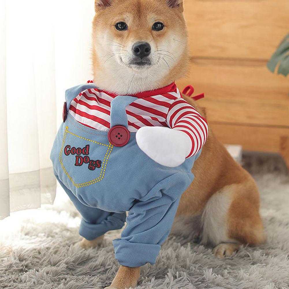 Pet Dog Creative Quirky Clothes Holding Knife Dog Cosplay Costume Sets for Small Medium Large Extra Large Dogs Pets