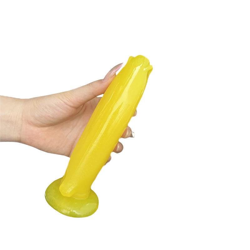 Women's Fruit & Veggie Themed Suction Cup Dildo Masturbator - Erotic Toy Alternative