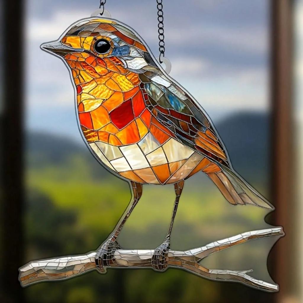 1PCS acrylic 8-inch wall decoration. Perfect for kitchen and garden decoration - an ideal gift for bird and animal enthusiasts,