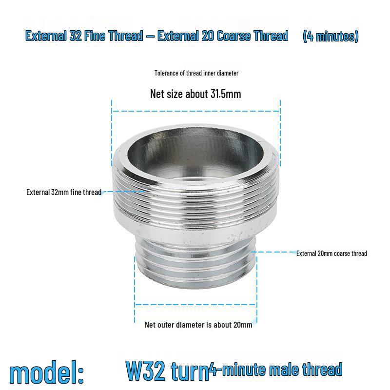 Universal Faucet Adapter: 4-Point Quick Connect for Shower Hose and Washing Machine Inlet