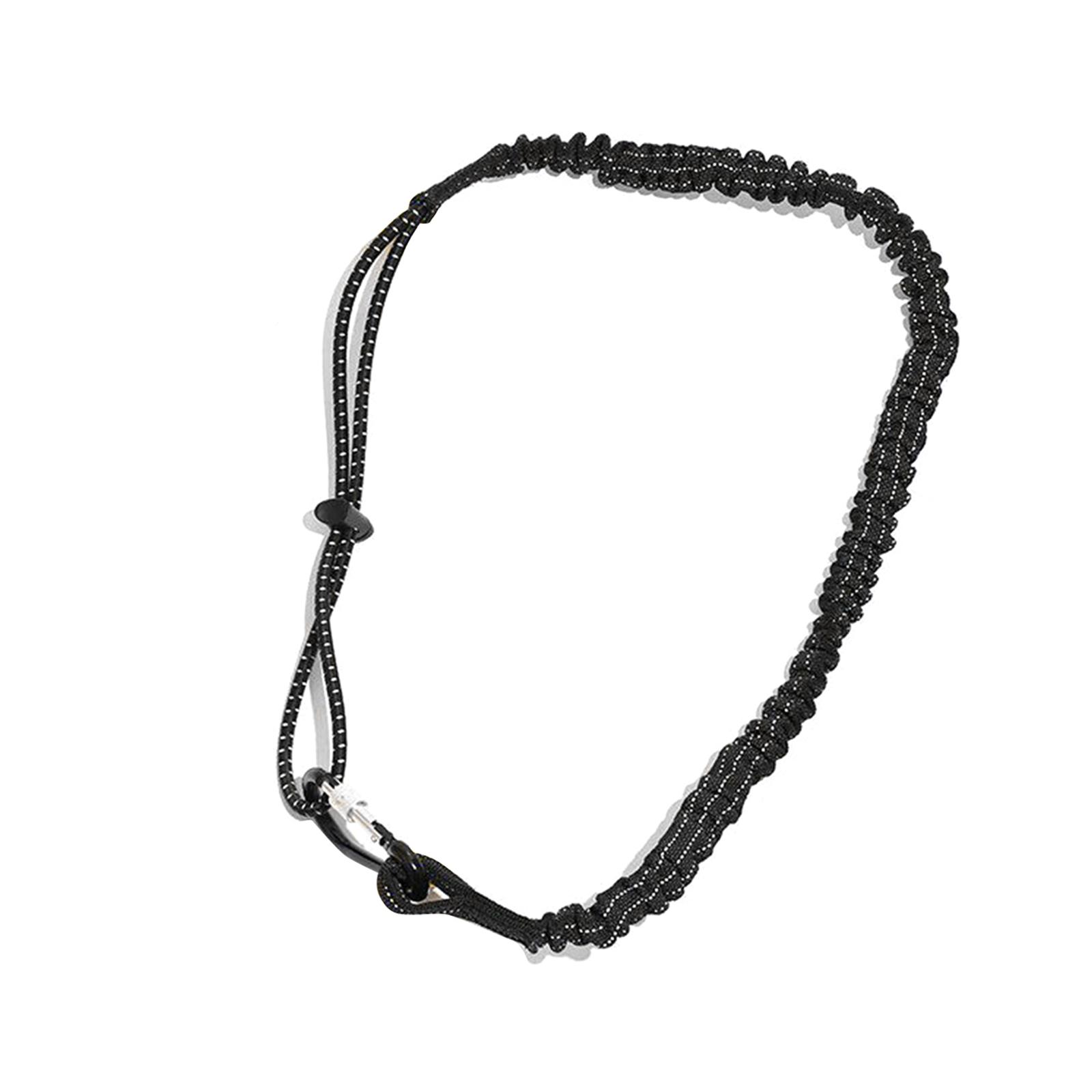 Portable Tool Lanyard with Screw Locking Carabiner Nylon Safety Rope Safety Bungee Tether Tool Lanyard Easy to Use чёрный