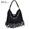 Soft Leather Double-sided Fringed Bag, Portable Trendy Girl Bag, One Shoulder Crossbody, Arm and Large Bag Factory.