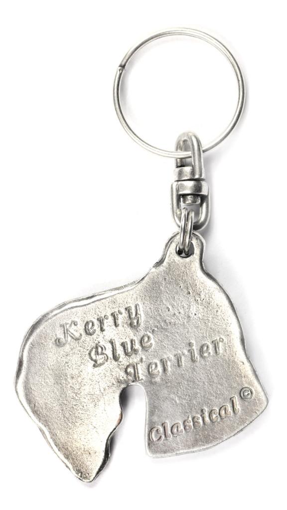 Kerry Blue Terrier, Irish Blue Terrier - Silver-plated Dog Pendant, Handbag Decoration, Backpack Pendant by Art-Dog Brand