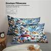 3-teiliges Bettwäscheset mit Cartoon-Schneemann-Print, ohne Füllung, verschiedene Größen, Schlafzimmer, Studentenwohnheime, bequem, ganzjährig, maschinenwaschbar