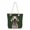 Multifunctional Dog Printed Thick Rope Shoulder Beach Bag Casual Large Capacity Handbag 7621 KTB