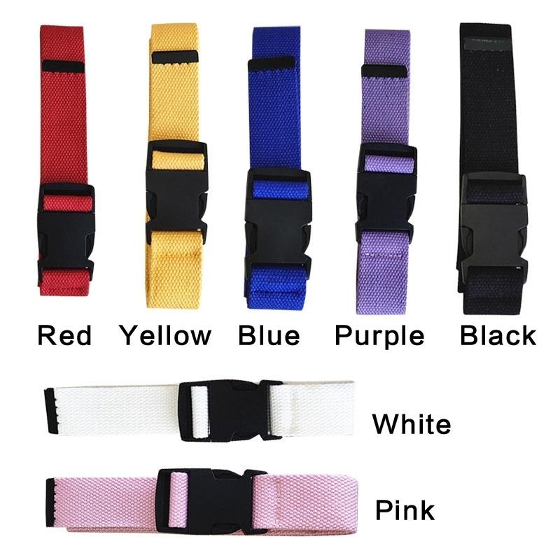 Adults Adjustable Unisex Canvas Belts Vintage Nylon Buckle Elastic Solid Color Long Waistband