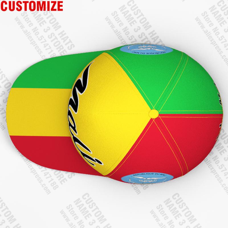 Mali Baseball Cap Free Custom Made Name Team Logo Ml Hats Mli Country Fishing Travel French Malian Nation Republic Flag Headgear