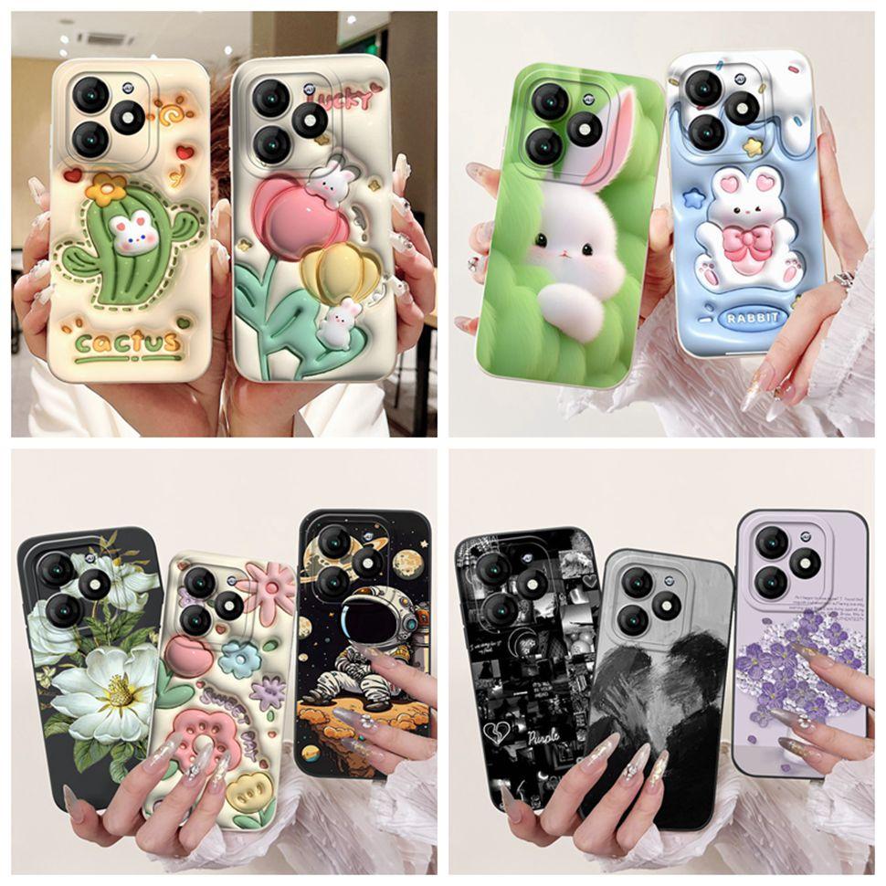 For Itel A70 A665L Case Soft Silicone Fashion Rabbit Phone Cover For Itel A 70 A70 Fundas ItelA70 Casing Shockproof Cover