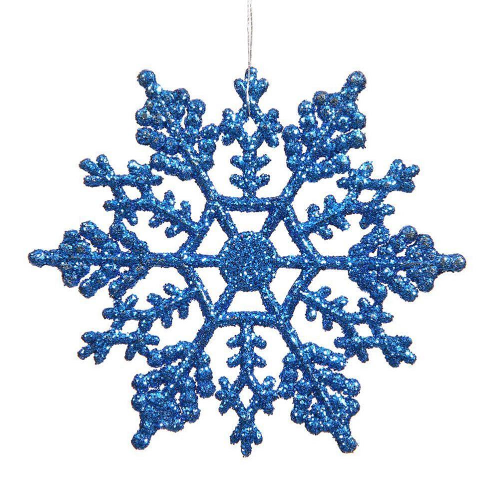 36pcs 4 Inch/10cm Snowflake Shaped Ornaments Christmas Tree Decoration