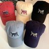 Embroidered Soft Cat Baseball Cap Adjustable Wide Brim For Women Gift Fashion