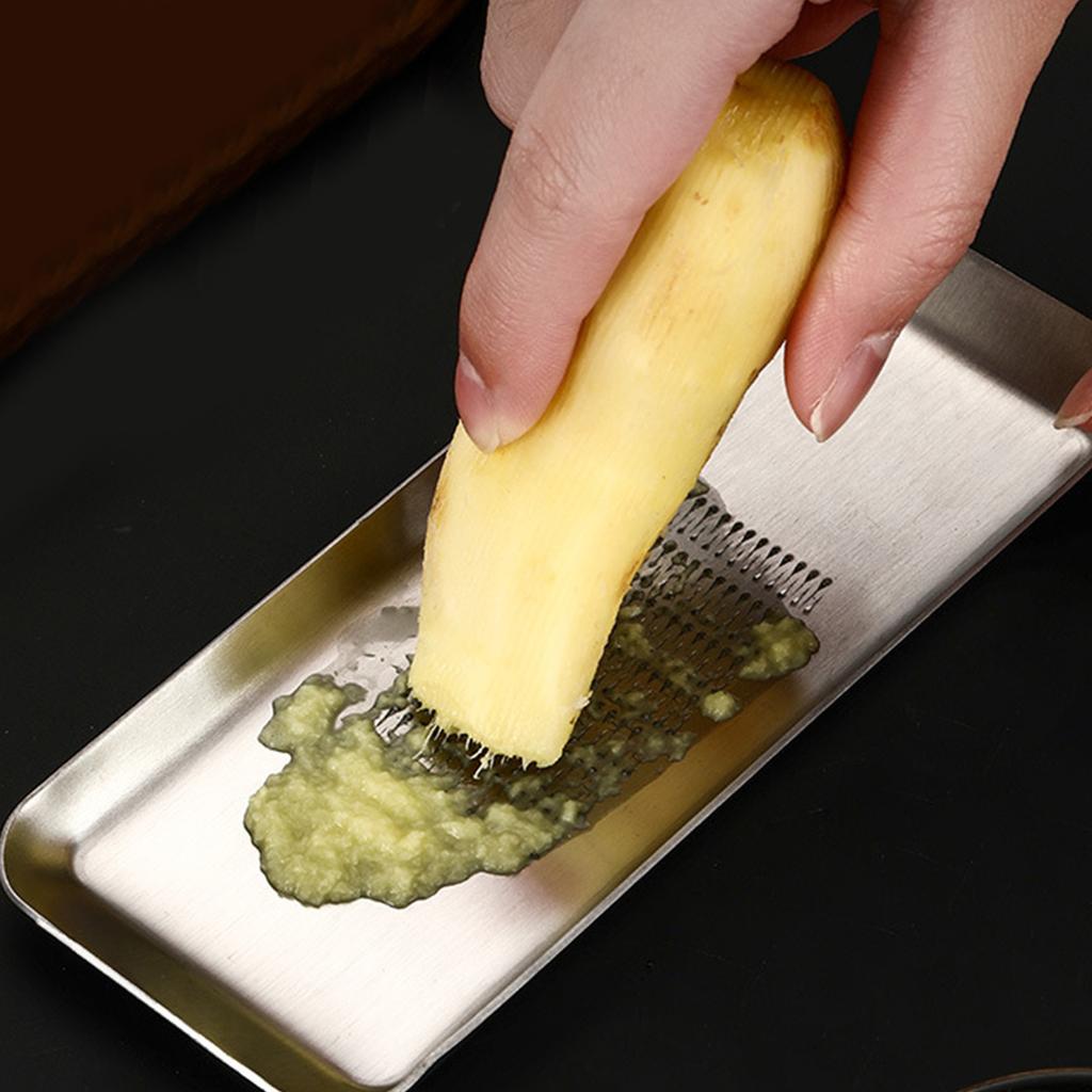 Garlic Slicer Ginger Wasabi Grater Crusher Stainless Steel Garlic Grinder Kitchen Fruit Root Vegetables Ginger Grinding Tool