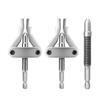 Drill-Driven Plumbing Extractors Tool with Internal Gripping Jawing for Broken Threaded Pipe and Fitting Maintenance
