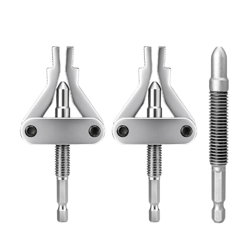 Drill-Driven Plumbing Extractors Tool with Internal Gripping Jawing for Broken Threaded Pipe and Fitting Maintenance