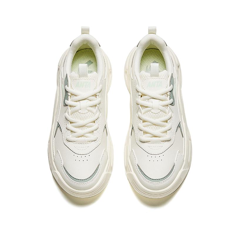 Anta Rabbit Shoes Abrasion Resistant Low top Athletic Shoes Women's White Green Sneakers 922328816-4
