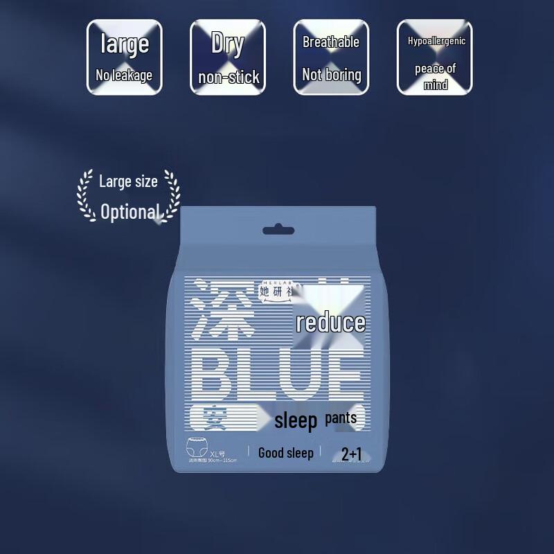 Her Research Society Deep Blue Female Hygiene Pants