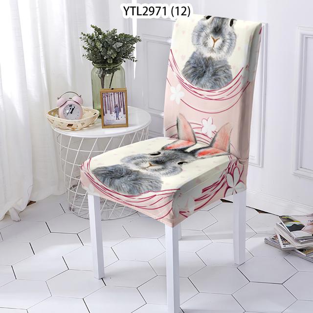 Animal Style Chairs Covers Cover For Dining Chair Cat Pattern Elastic Chairs Covers Case Stretch Home Removable Chair