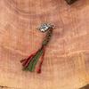 Handwoven Tibetan Silver & Brass Tassel Keychain Bag Charm