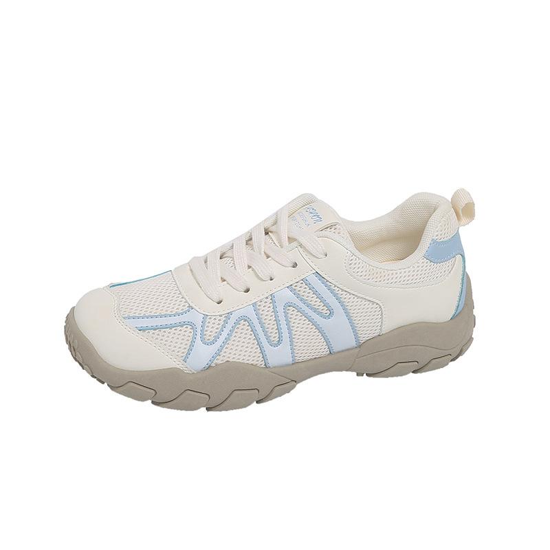 Korean version of high-end soft-soled small casual shoes 2025 summer new versatile fashion shit-stepping mesh women's shoes