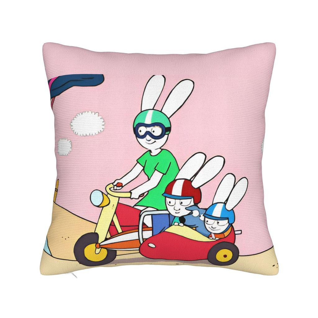 Simons Super Rabbit Bunny Cartoon Square Pillow Case Cushion Covers Vintage Zipper Decorative Pillowcase for Home xcm