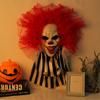 Halloween Terror Clown Wreath Door Wall Hanging Wreath Decoration Wall Hanging Ghost Festival Party Scene Decoration