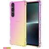 Gradient Silicone TPU Case for Sony Xperia 1 VI 10 V 5 IV III Protective Cover Shockproof Transparent Fundas Coque Capa