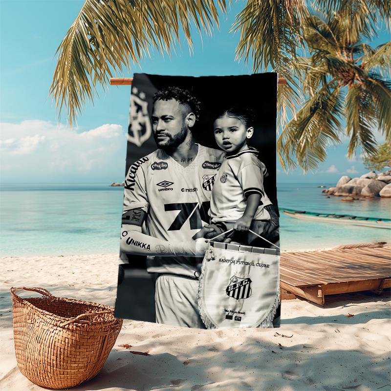1pc Football Family Bond Microfiber Quick Dry Beach Towel Absorbent Soft Oversized Sand Free Towel for Travel Pool Gym Swimming Yoga 20a109