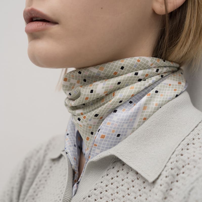 

BB’DE SOLI’DE шелковый шарф арум (2color) blue