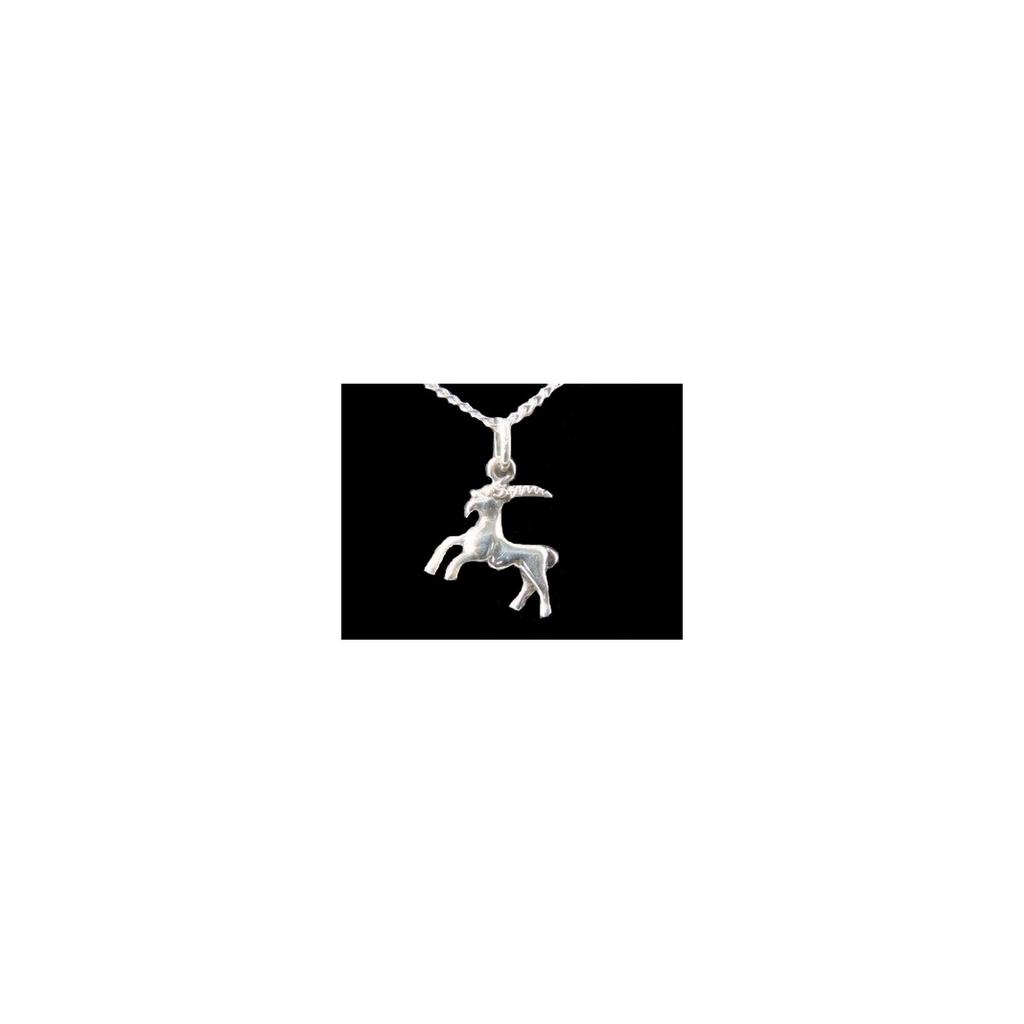 Pendentif Astrologique zodiaque Capricorne en argent 925°/00 + chaine