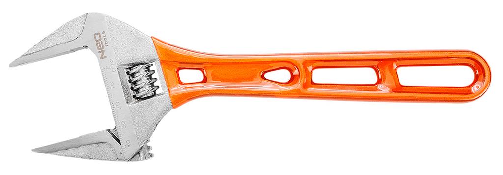 Adjustable wrench 256 mm, range 0-43 mm