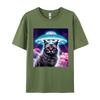 Help Me Cat T Shirt Geek Gift TShirt Aline Attacks The Cat Tshirt Funny Anime Mens Cotton Graphic Tshirts