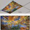 Decoration Light Covers 120*60cm Lampshade Anti-glare 15 Styles Magnetic Light Filters Sky Cloud Fabric Lampshade Offices