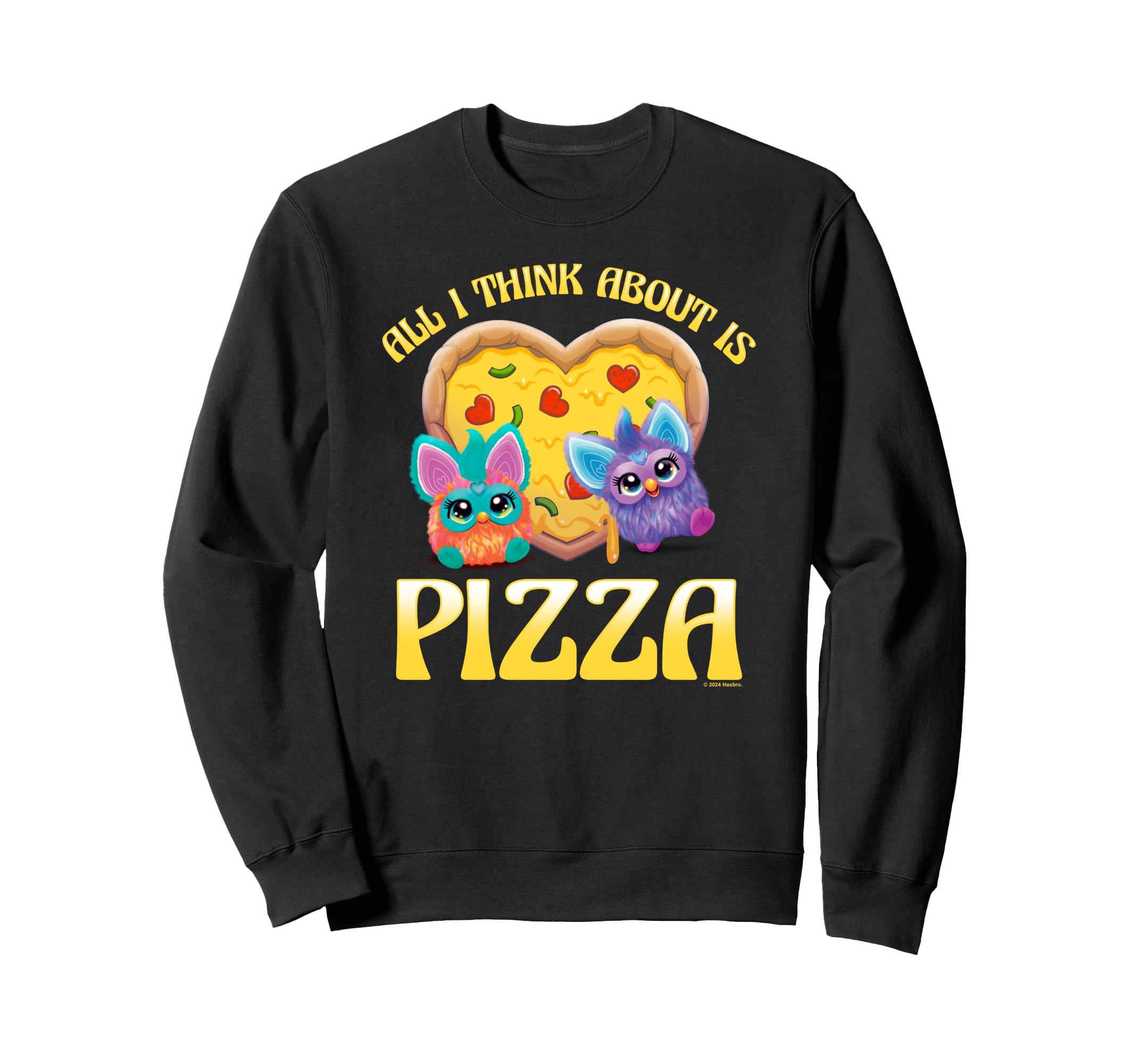 

Furby All I Think About Is Pizza! Happiest Duo Loving Pizza Sweatshirt