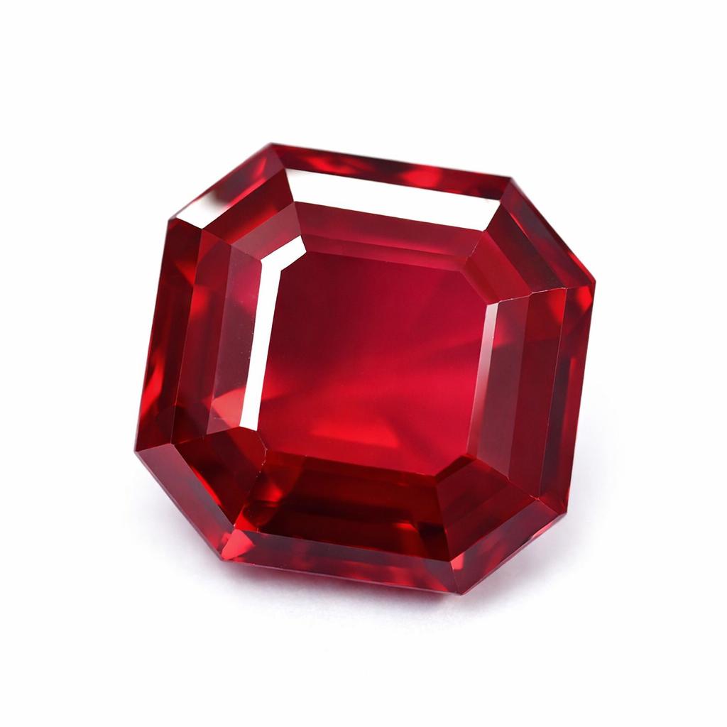 Natural Red Ruby Loose Gemstone Square Shape 8 ct Flawless for Her/Him for Jewelry Making and Crafts