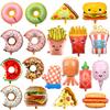 Chocolate Donut Balloon Birthday Burger Fries Pizza Balloon Hot Dog Party Aluminum Film Balloon Decoration