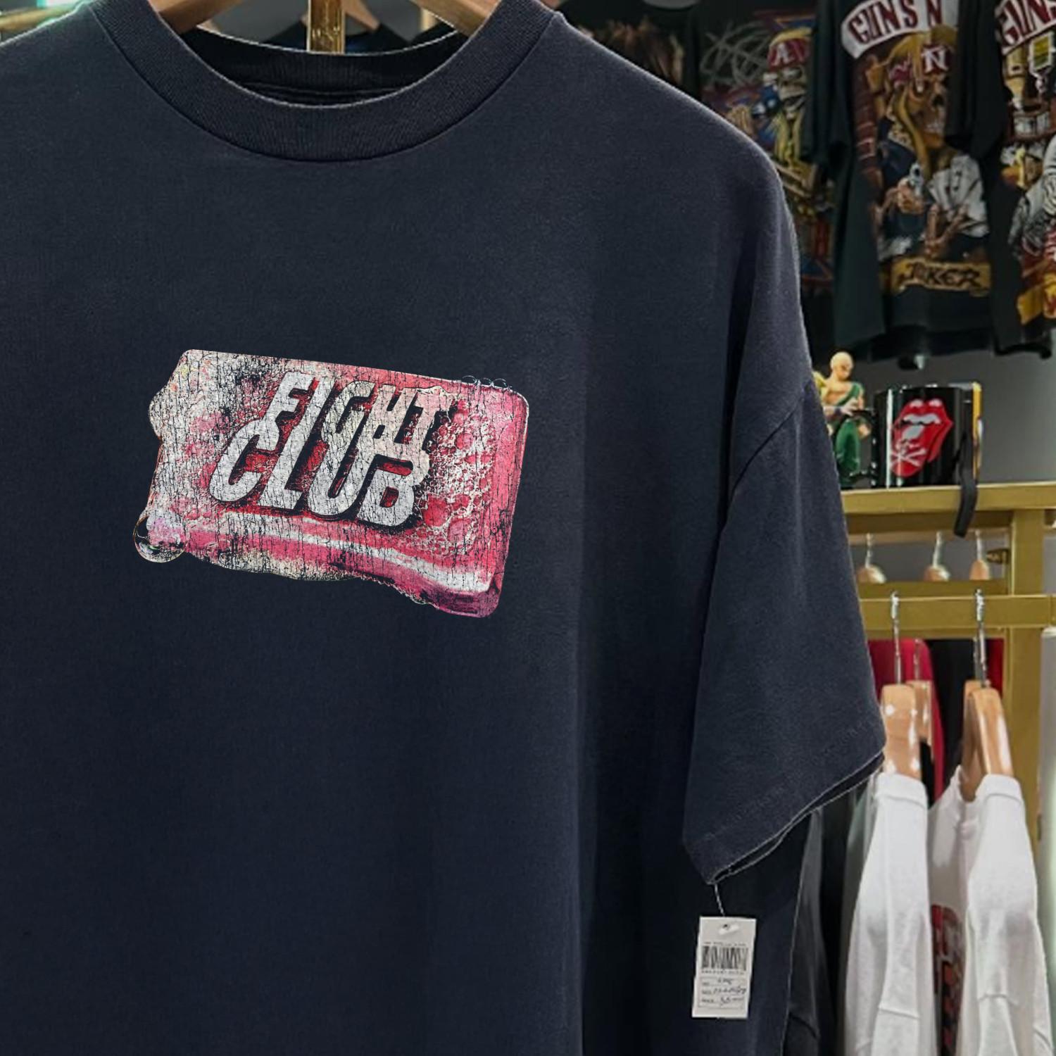 1999 Soap & Violence Fightclub Promo T-Shirt Black XXL S
