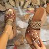 Ciabatte Zeppa da Donna Design Stampa Leopardo Ciabatte Estive Open Toe Tacchi Alti Ciabatte da Donna Sandali Zeppa Sandali Romani