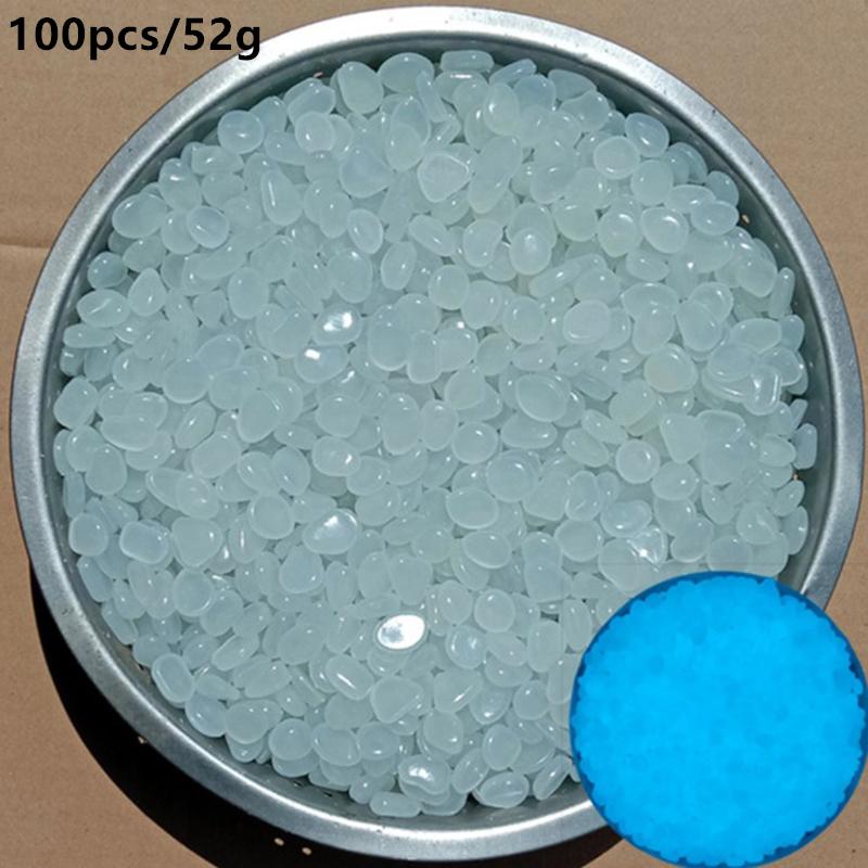 10/100pcs/lot Luminous Pebbles Rocks Garden Ornaments Stone Glow In The Dark Garden For Walkways Fish Tank Decorations