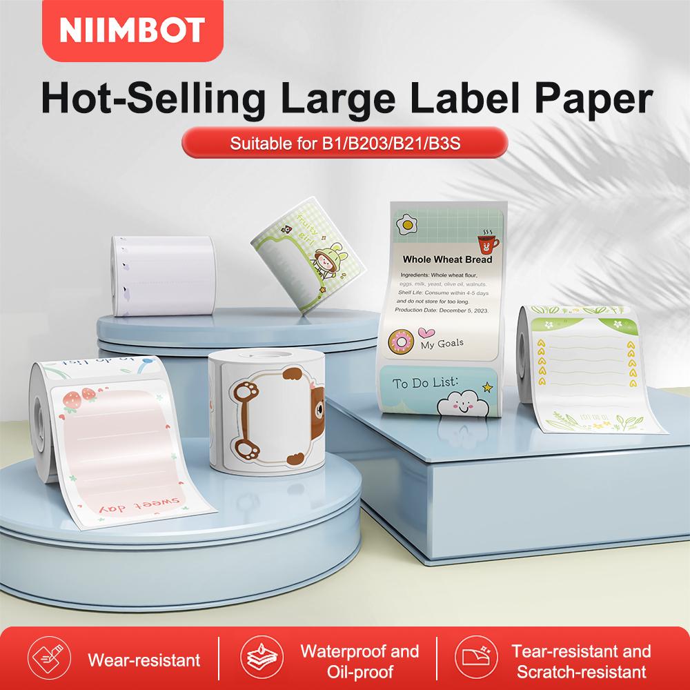 

Большие наклейки с героями мультфильмов Niimbot, совместимые с B21/B3S/B1/B203