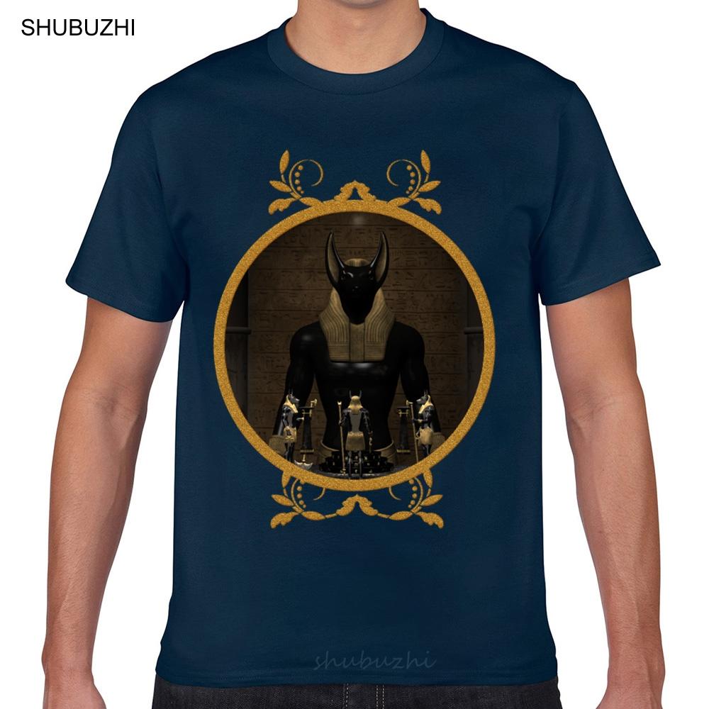 Tops T Shirt Men Anubis the Egyptian God ONeck Vintage Custom Male Tshirt Fashion Tshirt Men Cotton Brand Teeshirt