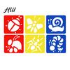 Small Size Paint Stencil 6 Pcs Painting Template Stencils, 5.5x5.9 Inch Washable Reusable DIY Hollow Edge Art Stencils for Wood Paper Fabric,