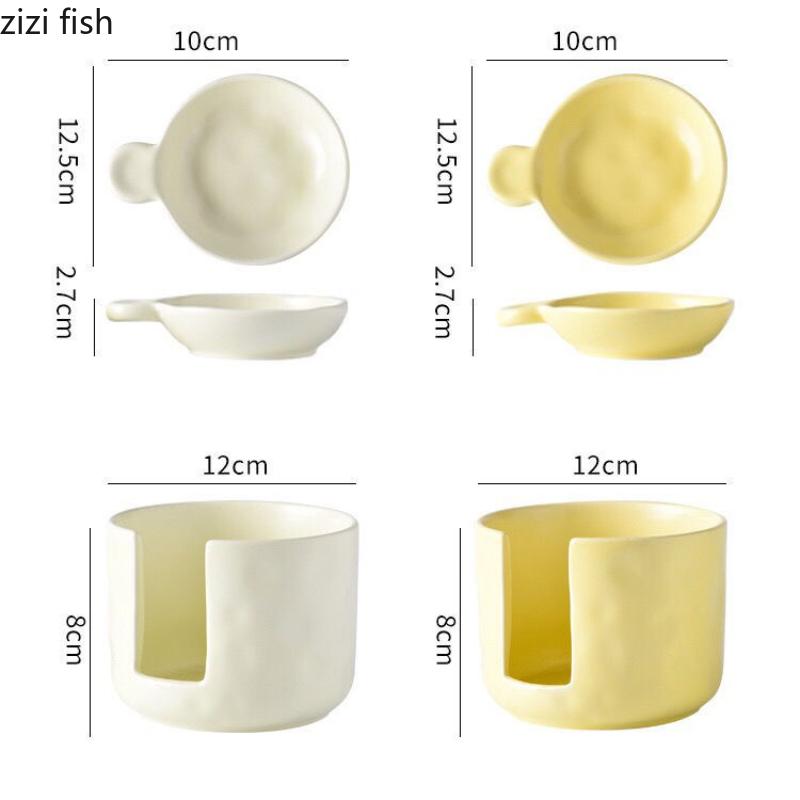 Ceramic Dipping Dish Hot Pot Seasoning Dish Sets Condiment Dishes Snack Plate Fruit Bowl Tasting Plate Sauce Tray Dessert Plates