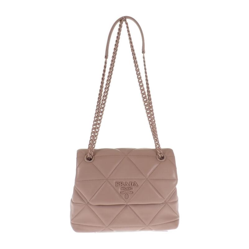 Prada 1BD233 Shoulder Bag Pink Beige Women