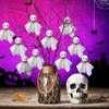 1/6pcs Halloween Hanging White Ghost Ornaments Mini Ghost Doll Halloween Party Home Decoration Haunted House Yard Party Supplies