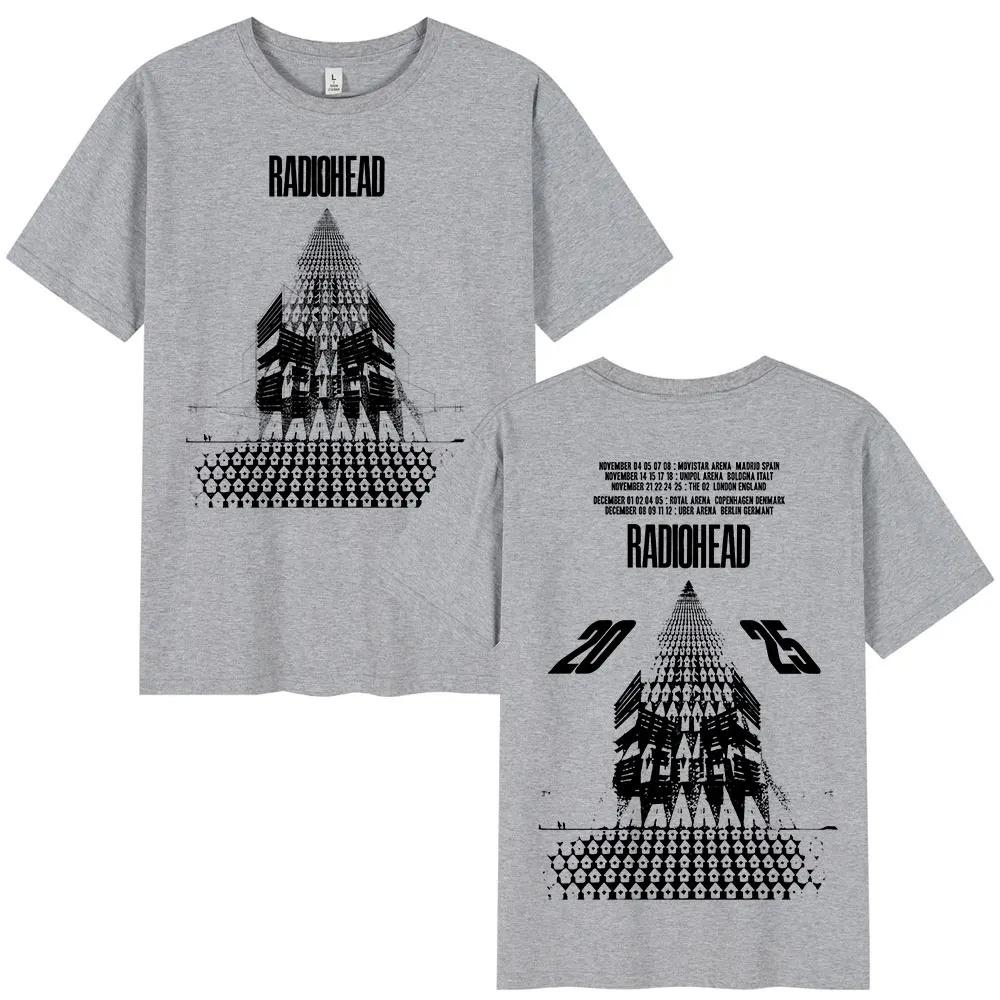 Radiohead Return To The Road European Tour 2025 T Shirt Fashion Rock Band T-shirts Men Women Cotton Oversized High Quality Soft