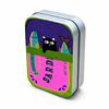 Portable Tin Case Mini Metal Box Cute Sardine Print Tin Box Small Pill Case Travel Jewelry Storage Case Desk Handbag Office