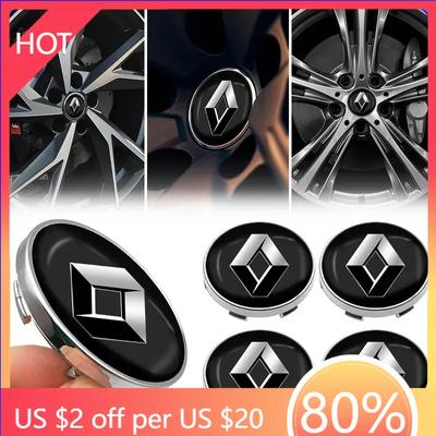 For Renault 2026 New Hub Caps 4Pcs 60mm Car Wheel Center Hub Cap Tire Rim Cover Decoration For Renault Clio Laguna 2 Megane 2 3