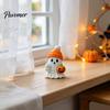 Halloween Desk Decorations 3D Printed Cute Ghost Figurine with Pumpkin Milk Tea, Orange Trend Gifts Beanie Ornaments, Funny Holiday Gift for